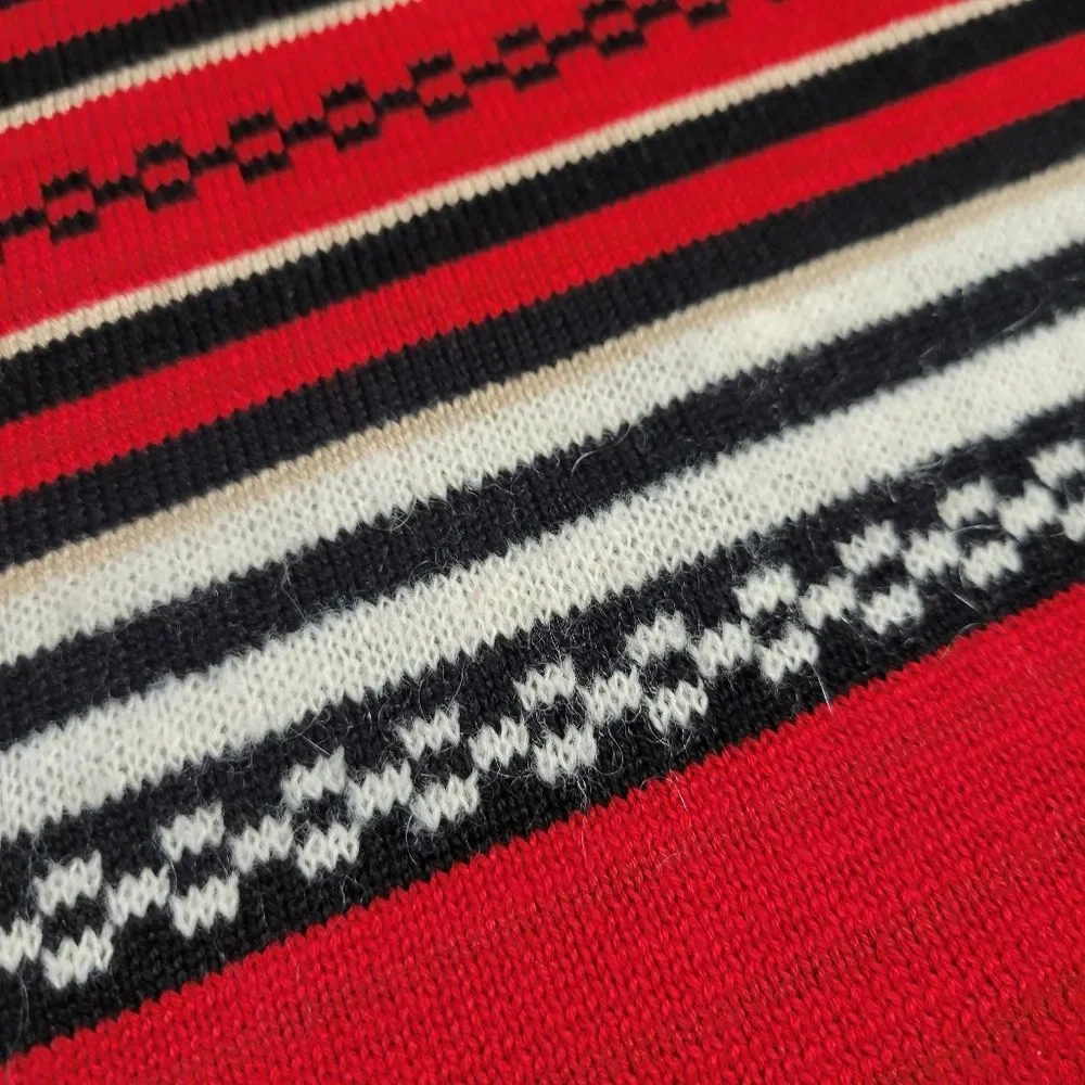 Jones New York Red Striped Women's Poncho - Picture 10 of 11